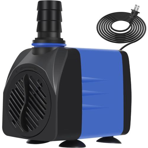 AQUANEAT Small Fountain Pump, 480 GPH Submersible Water Pump for Aquarium Fish Tank, Outdoor Water Fountain, Hydroponics, Pond Filter Pump
