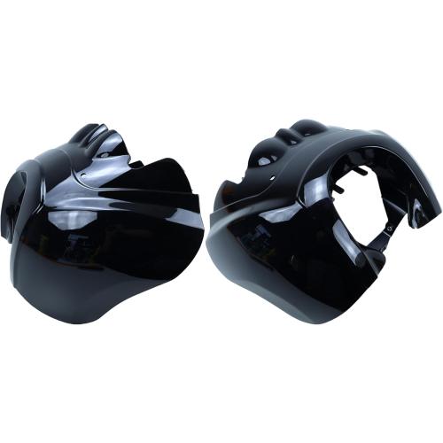 5.75 Headlight Fairing Cover - 15 Smoke Windshield Gloss Black Fit for Harley Dyna (FXDXTT/FXR T-Sport)