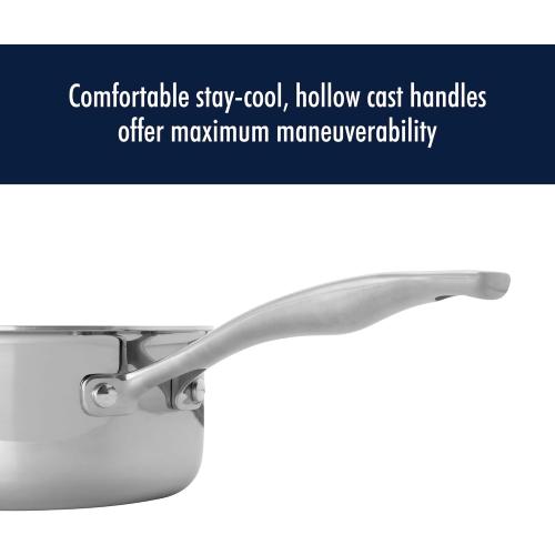 HENCKELS Clad H3 2-qt Saucepan, Induction Pan, Stainless Steel, Durable and Easy to clean MISSING LID
