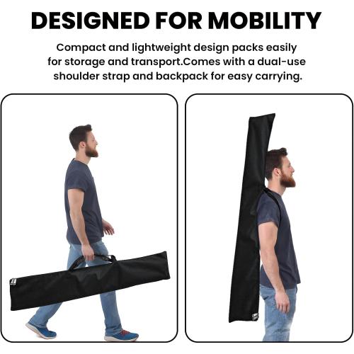 Feather Flag Pole Kit Fits 8FT Swooper Flags, 11FT Tall Aluminum Flagpole Set with Heavy Duty Ground Spike for Business Advertising Flags Custom Feather Flag