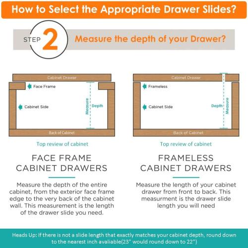 10 Pairs | Soft Close Drawer Slides 22 inch, HBL’ Heavy Duty Cabinet Drawer Slides Replacement - Ball Bearing Full Extension, 200 LB Capacity, Made of Cold-Rolled Steel, Rust-Resistant & Long-Lasting.