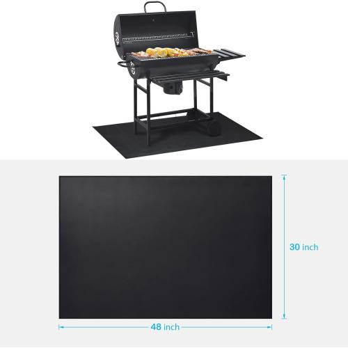 Under Grill Mat 48 ×30 Inch for Outdoor Charcoal, Flat Top, Smokers, Gas Grills.Oil-Proof and Water-Proof BBQ Cvtayn Fireproof Mat Protects Deck Grass, Indoor Fireplace Mat