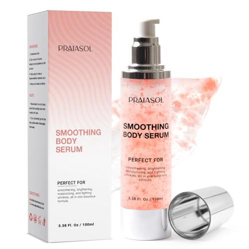 3.38oz Glossy Smoothing Body Serum for Wrinkles: Anti-Aging Serum Infused with Hyaluronic Acid, Vitamin E, Glycerin and Shea Butter-Hydrating Nourishing Repairing for Silky Smooth Skin