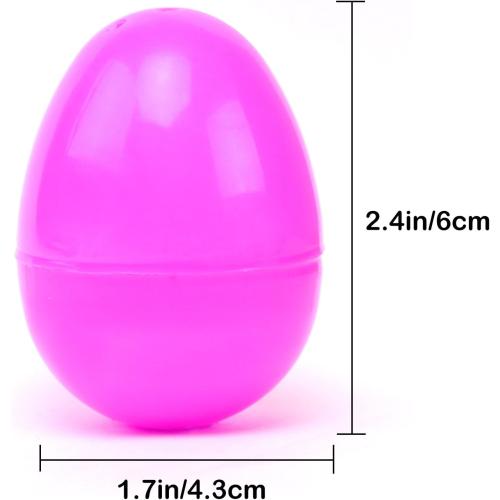 NEWBEA 2000 Pcs Easter Eggs,2.4 Assorted Bright Colors Plastic Easter Eggs Easter Eggs Empty for Easter Hunt, Basket Stuffers Fillers, Easter Themed Decorations