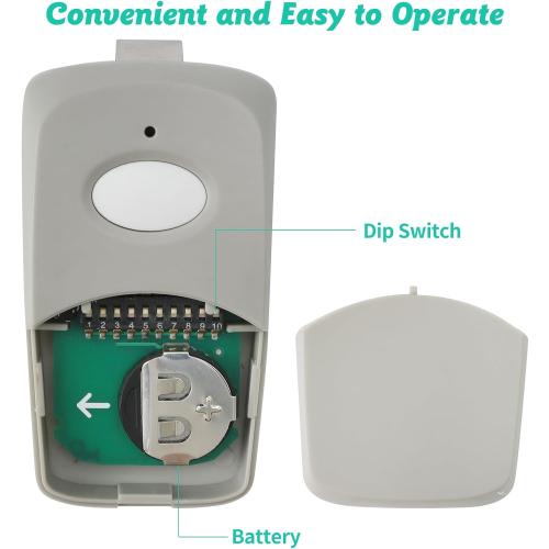 Set of 3 Replacement for Multicode Garage Gate Door Opener Remote,3089,308911,MCS308911,10 Dip Switch,300MHZ