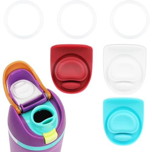 BOXOB 3pcs O Seal Ring & 3pcs Silicone Stoppers for Owala Freesip Cap, Silicone Water Bottle Top Lid Gasket Replacement Parts BPA-Free Sealing Accessories for Owala Freesip 24/32oz (Color 2)
