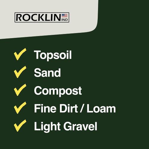 Rocklin™ Lawn Leveling Rake – 22” x 10” Stainless Steel Leveling Tool with 78” Handle | Smooth & Level Soil, Sand or Grass | Durable Leveling Tool for Lawn, Yard and Garden