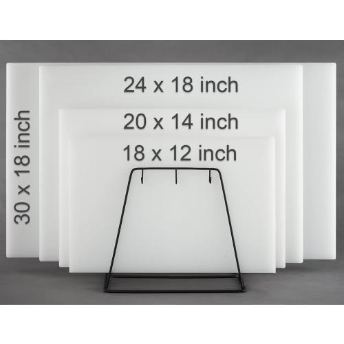 CURTA 2-Pack Blue Cutting Boards for Kitchen, Color Coded Plastic Chopping Board with Anti Slip Surface Dishwasher Safe