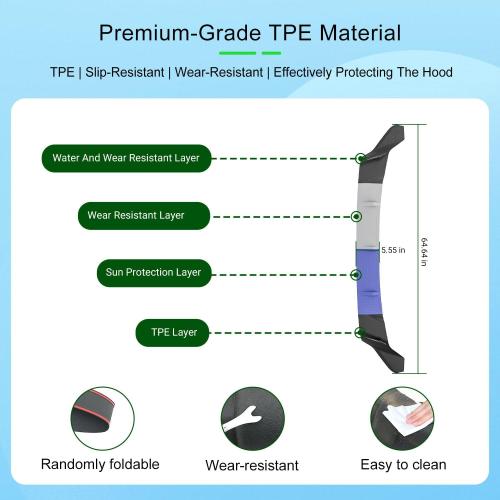 xipoqix Hood Protector Compatible with 2024-2026 Toyota Tacoma 2025 2026 4Runner Hood Shield Deflector Replacement for 2024-2026 Toyota Tacoma Accessories