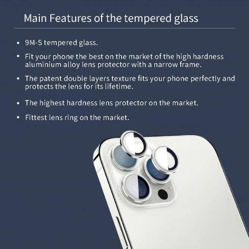 imos Compatible with iPhone 13/13 Mini Super Lens G Patent Aluminium Alloy Lens Protector (Pink)