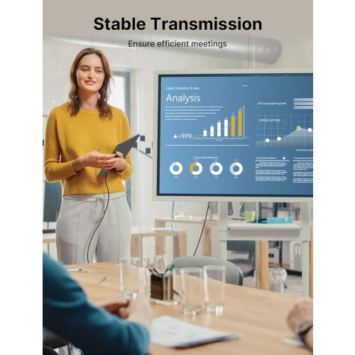 JSAUX USB C to HDMI Cable 10ft/3M (4K@60Hz), USB 3.1 Type C to HDMI 2.0 Cord, HDR, HDCP 2.2 Compatible with iPhone 16/16 Plus/16 Pro/16 Pro Max, Galaxy S24 S23 S22, iPad Pro -Red