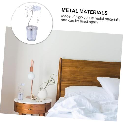 Elegant Iron Rotating Candle Stand Candle Holder Dinner Table Decor Rustic Candlestick Home Decor Accessory