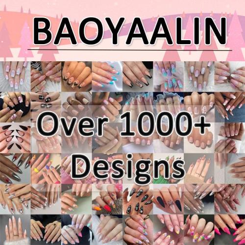 Almond Shaped Press on Nails Short Medium French Tips Black Fake Nails with Simple Design Gel Glue on Nails for Women Girls Acrylic False Stick on Nail Manicure Decorations for Wedding 24Pcs