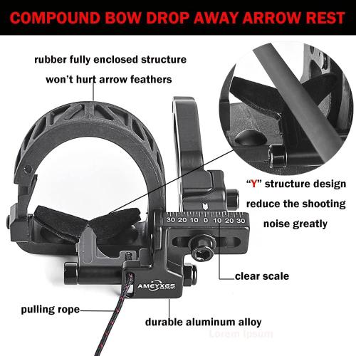 ZSHJGJR Archery Arrow Rest Full Containment Drop Away Arrow Rest Right/Left Hand for Compound Bow Hunting Shooting Archery Accessory