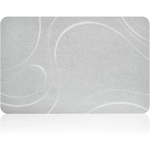 Stone Bath Mat, Quick Drying Diatomaceous Earth Bath Mat, Super Absorbent Stone Bath Mats for Bathroom, Non-Slip Diatomite Stone Bath Mat, Easy to Clean(23.6 x 15.4 Light Gray)