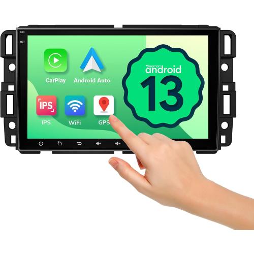 Eonon Android 13 Car Stereo Compatible with GMC/Chevy/Buick, Wireless CarPlay & Android Auto, 8 Inch Touchscreen Car Radio, SWC, Bluetooth 5.4, Navigation, Rear Camera, 2G 32G-GMA13