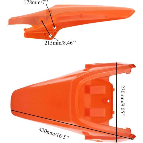 PRO BAT 7 PCs Plastic Fairing Fender Kit CRF 70 CRF70 125cc Apollo Dirt Pit Bike, Red&Black