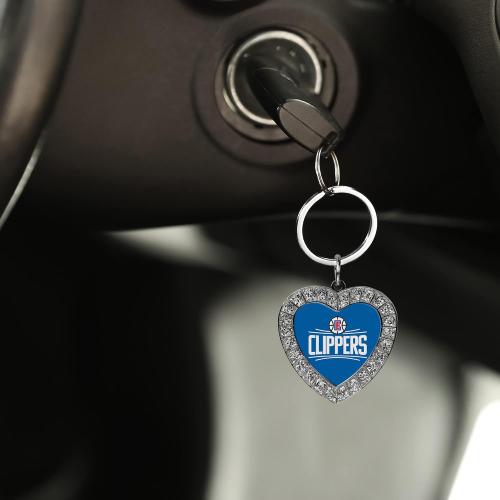 Rico Industries NCAA Team Color Rhinestone Heart Keychain - Great Accessory