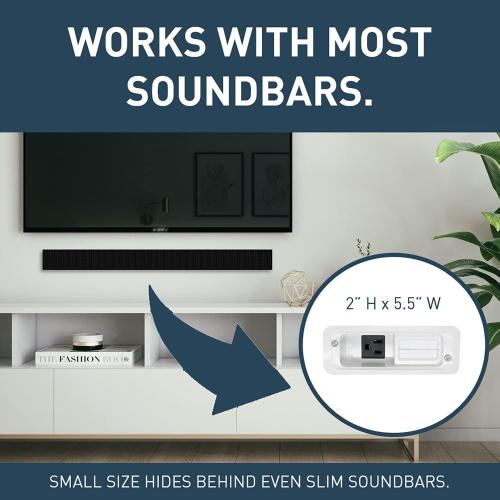 Legrand Wiremold WMC801 In Wall TV Power and Soundbar Grommet Kit, Cable Management Kit, Mounting Brackets and Hole Saw Included, White (1 Pair)