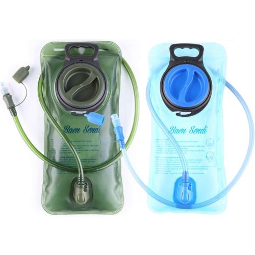 2 Pack Hydration Bladder 2 Liter/70 oz - Water Bladder Pack of 2(1 Piece Blue 1 Piece ArmyGreen) - BPA Free Hydration Pack Replacement