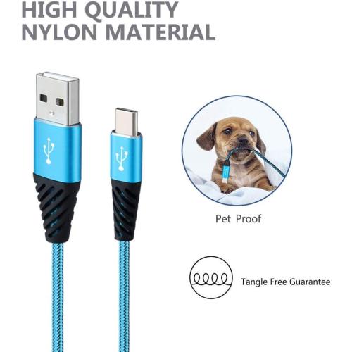 Bynccea USB C 10FT Type C Charger Cable 4-Pack Fast Charging Cord USB A to USB C Cell Phone Charger Nylon Braided Compatible with Samsung Galaxy S10 S9 S8 Note 10 9 Pixel LG V30