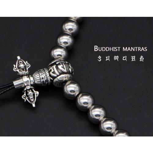 108 Destiny Nepal Prayer Full Metal Buddism Bead Mala Necklace (full stainless steel)
