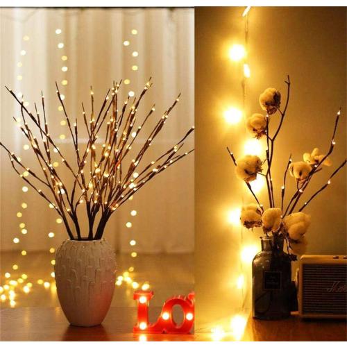 1 Pack Decorative LED Lighted Branch Lights Battery Operated Artificial LED Twig Branches Decoration for Home Room Decor Christmas Vase (Warm White, 29.5 Inches, 20leds)
