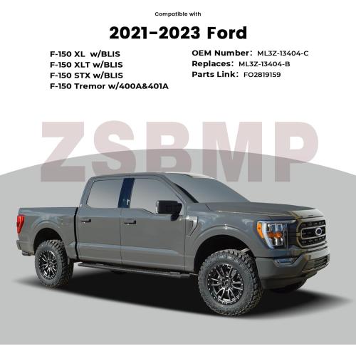 Halogen Tail Lights W/Blind Spot Compatible With 2021 2022 2023 Ford F150 XL/XLT/STX/TREMOR Tail Light OEM:ML3Z-13404-C ML3Z-13404-B (21-23 Halogen Type W/Blind Spot, Right Passenger Side)