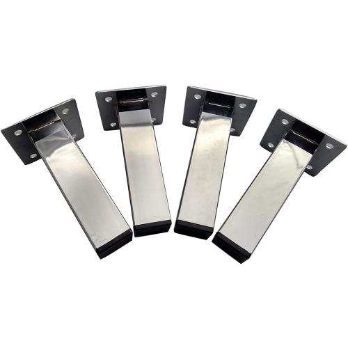 6 Chrome Metal Furniture Legs [Sofa Legs/Feet] Set of 4