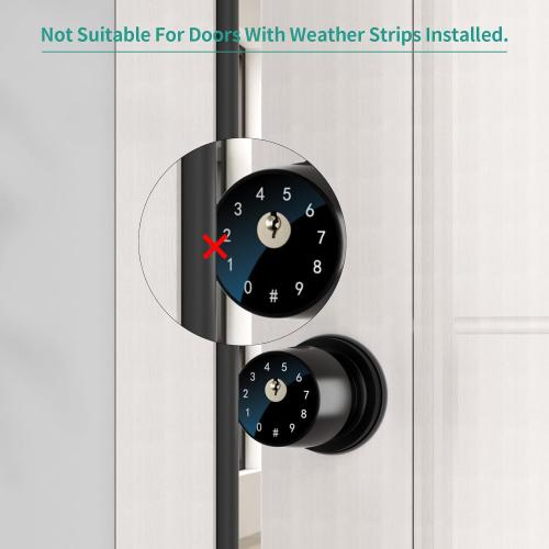 IRONZON Fingerprint Door Knob for Bedroom - 291Y 4-in-1 Keyless Bedroom Door Knob Smart Lock with App, One-tap Privacy Mode Setup, Auto-Lock Easy to Install - Matte Black