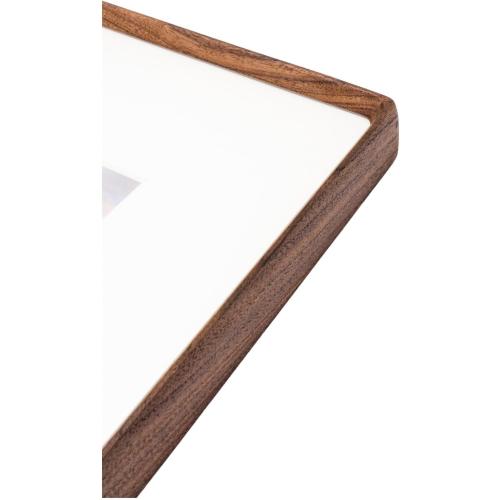20x20 Solid Walnut Wood Picture Frame Matted to 18x18 | Shatterproof Plexiglass, Mortise-Tenon Build, Horizontal & Vertical Wall Mounting Square Large Display Frame
