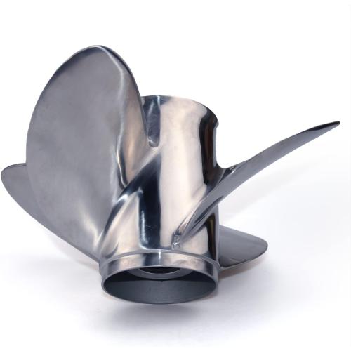 CAPTAIN 4 Blades Stainless Steel Boat Propeller fit Mercury, 13 Diameter x 19 Pitch, 15 Spline Tooth Outboard Engines Motor Prop, OEM RH Propellers for 40 50 70 Force 75 80 90 100 115 125 140 HP