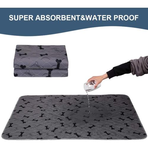 Washable Dog Pee Pads with Free Grooming Gloves,Non Slip Dog Mats with Great Urine Absorption,Reusable Puppy Pee Pads for Whelping,Potty,Training,Playpen