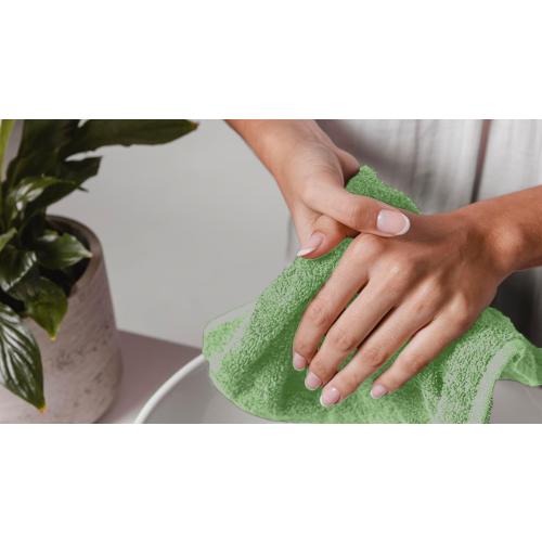 Avalon Towels Cotton Washcloths – (Pack of 24) Size 12x12 Inches, 100% Ring Spun Cotton, Soft & Absorbent Face Towels, Gym Towels, Hotel and Spa Quality, Reusable Fingertip Towels (Sage Green)