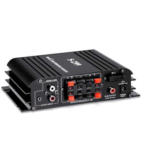 S299 Max 800W Bluetooth Home Audio Amplifier, RMS 40Wx4 4.1CH Bluetooth Power Amplifier with Active Subwoofer, Sound Audio System w/AUX, Headphone Jack, USB, SD, Remote Control - Suacopzar