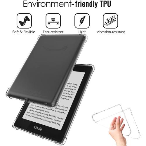 Clear Case Fit for Kindle Paperwhite (10th Generation, 2018) 6 Transparent Cover, Ultra-Thin Protective Back Shell with Thick Corners for Kindle Paperwhite 4 (10th Gen) (Transparent)