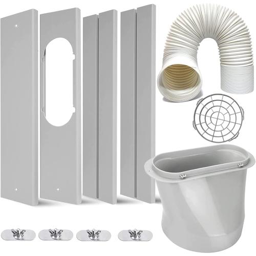 Portable Air Conditioner Kit with Hose, Adjustable Window Seal with Hose for Vertical/Horizontal Window