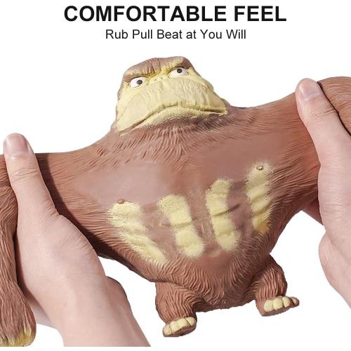 Squishy Monkey Toy, Stretch Gorilla Toy, Decompress and Stretch Stress Relief Toys, Cute as Animal Toys, Stretchy Gorilla Action Figure for Kids Child Boys Girls