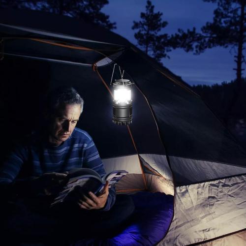 LED Camping Lantern,Portable LED Camping Light | Battery Powered Lighting Foldable Power Outage Survival Kit for Travel Night Patio Tent Indoor Disaster RV Truck Beach Storm Backyard Backpacking