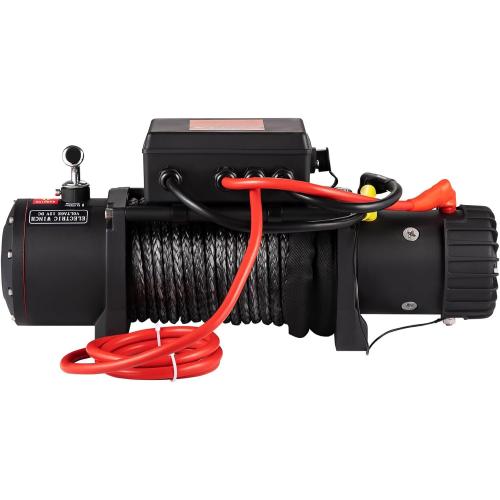 Electric Winch 13500lb, Waterproof Electric Truck Winch,12V Synthetic Rope Winch with Wireless Handheld Remote for Truck Jeep SUV Boat