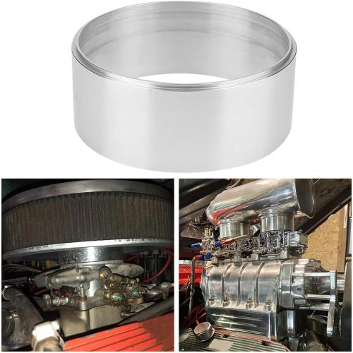 2 Aluminum Air Filter Spacer, Air Cleaner Replacement Accessories for Carbs with 5 1/8in Opening SBC BBC 350 Air Filter Spacer O-Ring