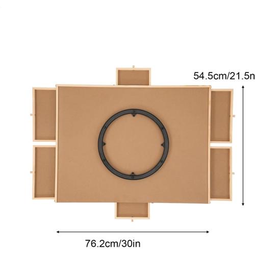 Rotating Puzzle Board with Drawers - Wooden Jigsaw Puzzle Table with Cover - Portable Wooden Puzzle Organizer - Wooden Jigsaw Puzzle Table for Adults and Kids - Puzzle Board Table