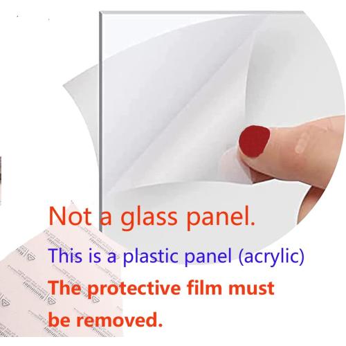 3.5x5 Picture Frames White. Solid Wood, Plastic Panel.The Protective Film Must be Removed.