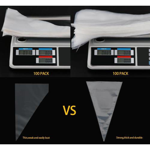 ilauke 100 Pack Cake Decorating Supplies 18 inch Piping Bags Disposable Thickened Large Pastry Bags with 4 Icing Bag Ties, Extra Thick Anti-Burst Piping Bags for Cookie