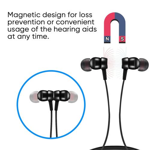 Rechargeable Hearing Aids,Neckband Hearing Amplifier for Seniors and Adults Working Time Up to 80 Hours