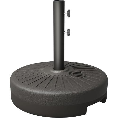 Patio Umbrella Stand, Outdoor Umbrella Base 22L Water Filled Stand, Market Patio Outdoor Heavy Duty Umbrella Holder (Black)
