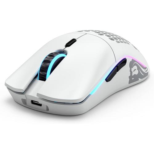 Glorious Model O Wireless Gaming Mouse - Superlight, 69g Honeycomb Design, RGB, Ambidextrous, Lag Free 2.4GHz Wireless, Up to 71 Hours Battery - Matte White