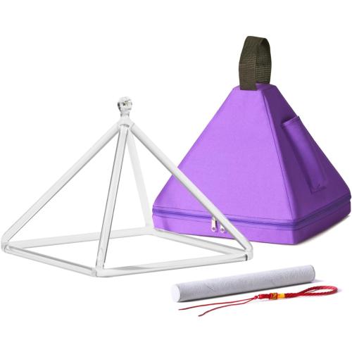 CVNC Quartz Crystal Singing Pyramid 10 Inch | Quartz Singing Pyramid Healing Musical Instrument   Carry Case Bag Powerful Energy