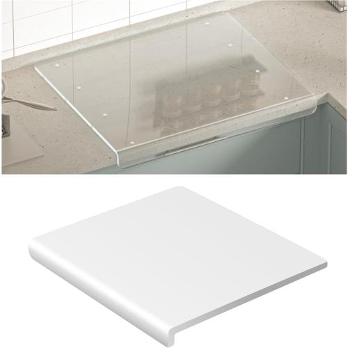 Extra Large Food Grade Cutting Boards for Kitchen Counter 24x20 inch, Polycarbonate Chopping Board with Lip, Anti-Slip Transparent Cutting Board for Countertop Protection