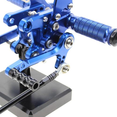 Color Blue Aluminum Rear Motorcycle Footpegs for Suzuki GSXR750 (1996-2005), GSXR600 (2000-2005), SV650/SV650S/SV1000/S (1998-2014), GSXR1000 (2000-2004) - Blue